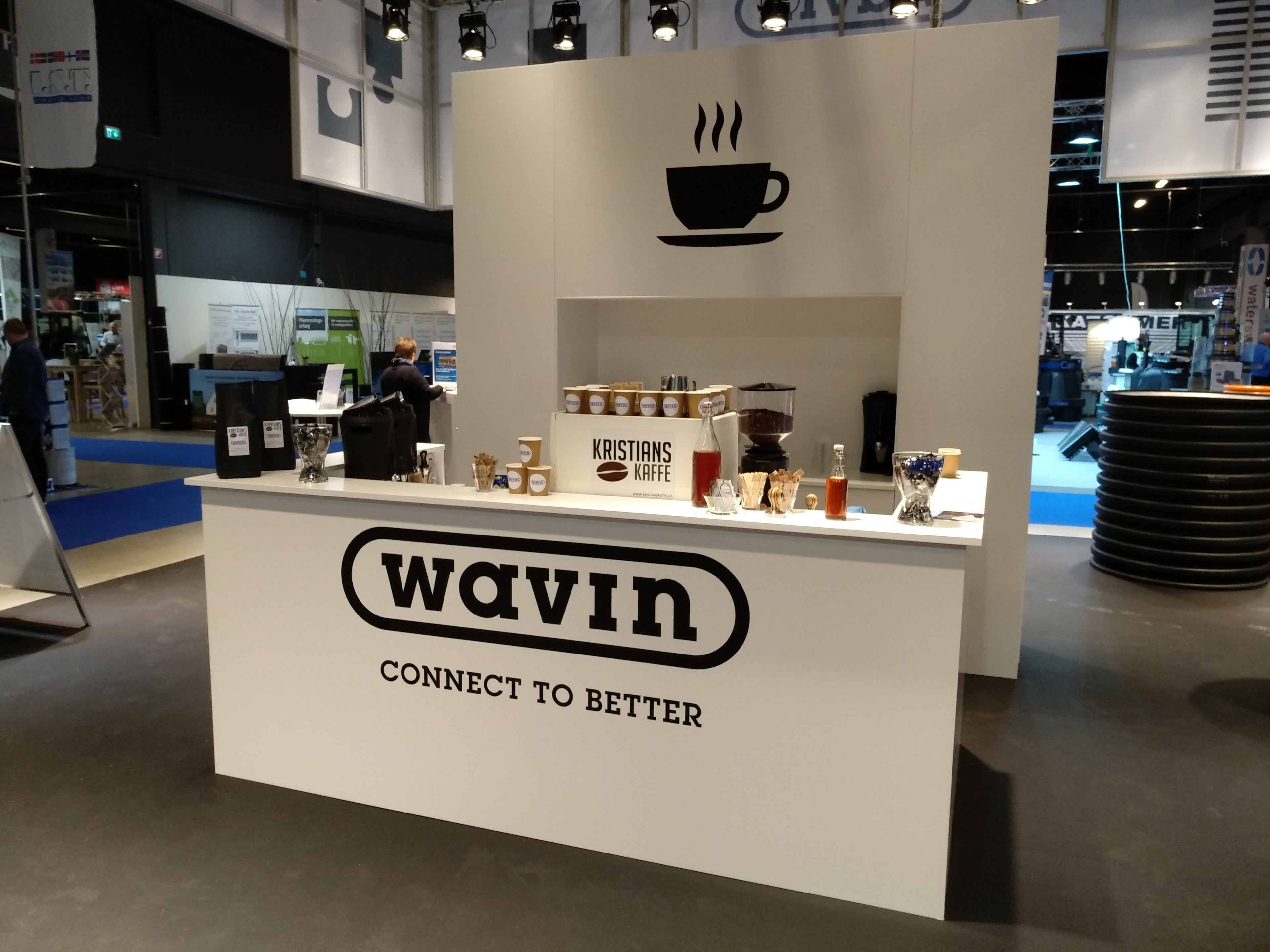 Wavin — specialdesignet kaffebar med Kristians Kaffe branding
